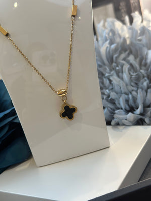 Four Leaf Clover Titanium Steel Shell Necklace